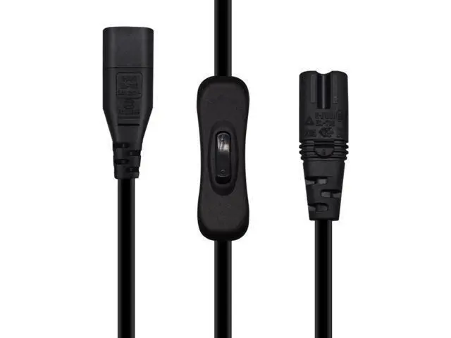 Alt view image 2 of 4 - Figure 8 Power Cord 0.75mm 2 Pin Universal Replacement AC Power Cable for Camera Battery Chargers TV Computer Monitor Projector Printer etc (0.3M C7 to C8)