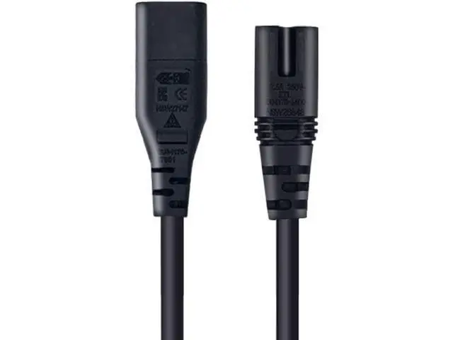 Alt view image 4 of 6 - Figure 8 Power Cord 0.75mm 2 Pin Universal Replacement AC Power Cable for Camera Battery Chargers TV Computer Monitor Projector Printer etc (1M C7 to C8)