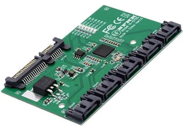 Main image of SATA 3.0 Splitter Ports Adapter,SATA 1 to 5 SATA 3.0 HUB Converter Adapter PM Multiplier Port Selector JMB575