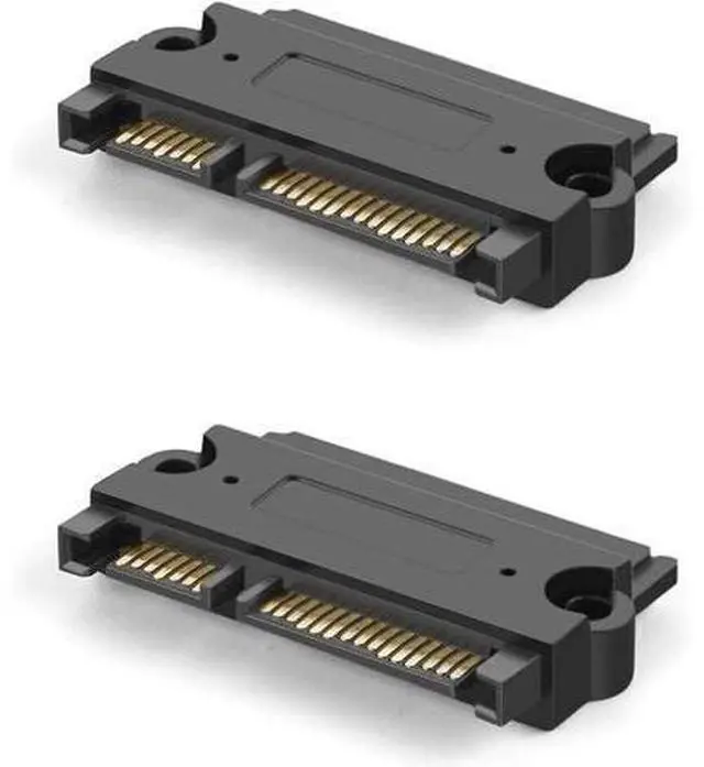 Main image of 2-Pack SATA 22Pin (7+15 Pin) Male to SATA 22 Pin (7+15Pin) Female Adapter Converter, SATA Male to Female Adapter