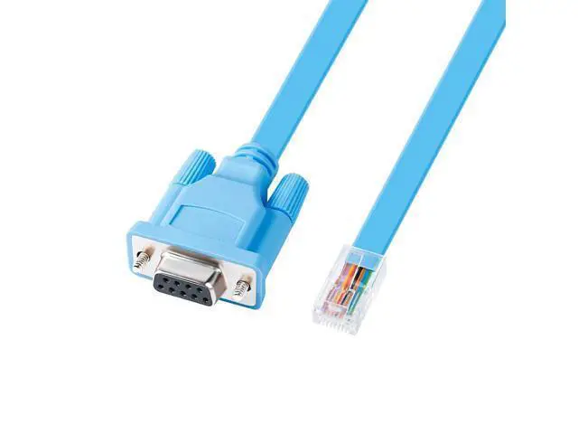 Alt view image 7 of 7 - DB9 to RJ45 Console Cable Device Management Serial Adapter 72-3383-01 CAB-CONSOLE-RJ45 (6 Feet, Blue)