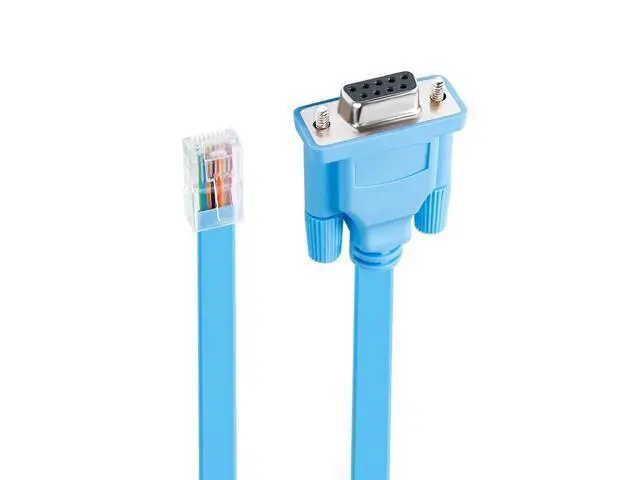 Alt view image 5 of 7 - DB9 to RJ45 Console Cable Device Management Serial Adapter 72-3383-01 CAB-CONSOLE-RJ45 (6 Feet, Blue)
