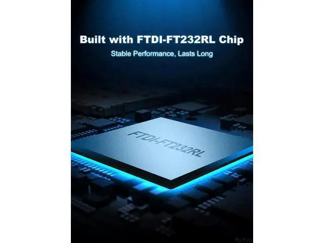 Alt view image 2 of 7 - USB to RS232 Adapter with FTDI Chipset, USB to RS232 Male DB9 Serial Converter for Cashier Register, Modem, Scanner, Industrial Machinery, CNC, Black