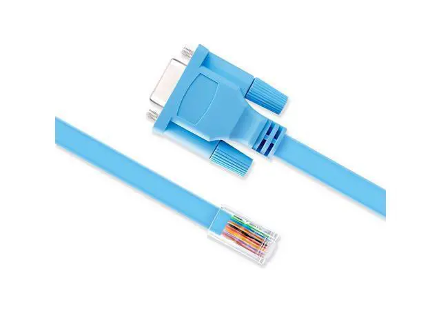 Alt view image 3 of 7 - DB9 to RJ45 Console Cable Device Management Serial Adapter 72-3383-01 CAB-CONSOLE-RJ45 (6 Feet, Blue)
