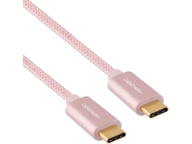 Alt view image 3 of 6 - USB C Cable 10FT 60W USB C to USB C Fast Charging Cable USB Type-C to C Cable Braided 3A 60W 480Mbps Data for MacBook Pro Air iPad Air Pro S21/S20+/S20 Pixel 4/5 etc. 3m Rose Gold