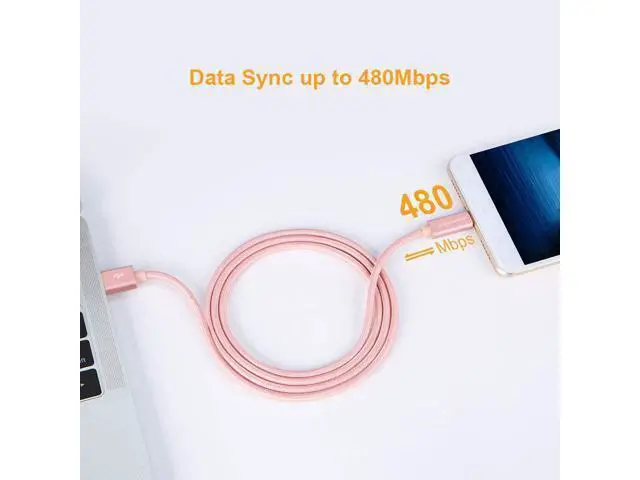 Alt view image 5 of 7 - USB C Cable 10FT CableCreation USB A to USB C Cable Braided USB to C Cable Fast Charging Cable 3A 60W 480Mbps Data Compatible with MacBook Air Chromebook Pixel Galaxy S21 S20 S10, etc 3M Rose Gold