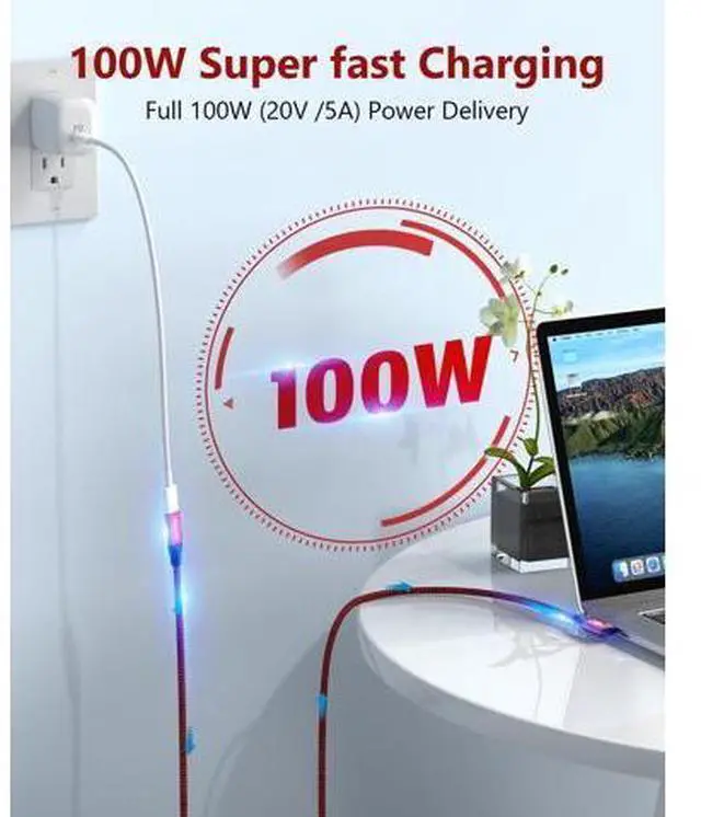 Alt view image 3 of 7 - USB C 4.0 Extension Cable 40Gbps 2.6ft, Thunderbolt 3 & 4 Extension Cable, RIITOP USB 4.0 Data Extender Cable Support PD 100W 20V5A, 40Gbps Transfer, 8K@60Hz, 6K/4K@60Hz Video for Dell/HP/Anker Dock