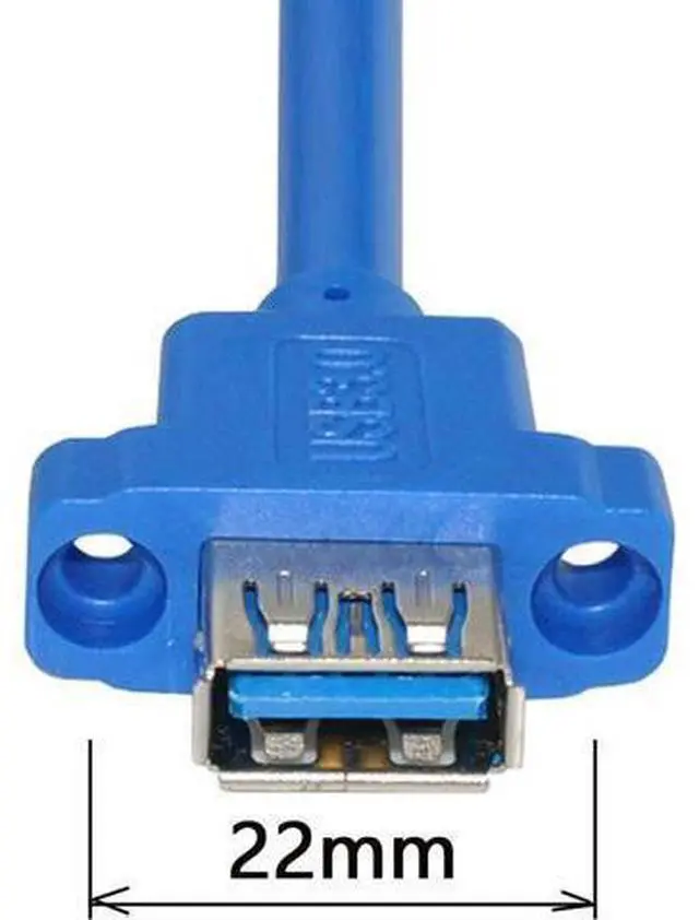 Alt view image 2 of 6 - USB 3.0 Extension Cable,USB 3.0 Type A Male to Female Extension Cable with Panel Mount Screws Holes