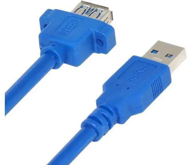 Alt view image 4 of 6 - USB 3.0 Extension Cable,USB 3.0 Type A Male to Female Extension Cable with Panel Mount Screws Holes