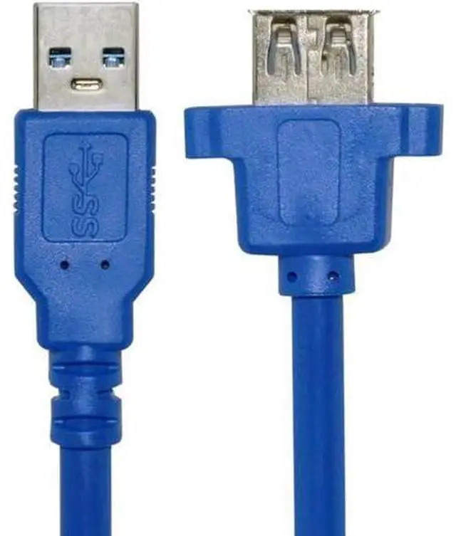Alt view image 5 of 6 - USB 3.0 Extension Cable,USB 3.0 Type A Male to Female Extension Cable with Panel Mount Screws Holes