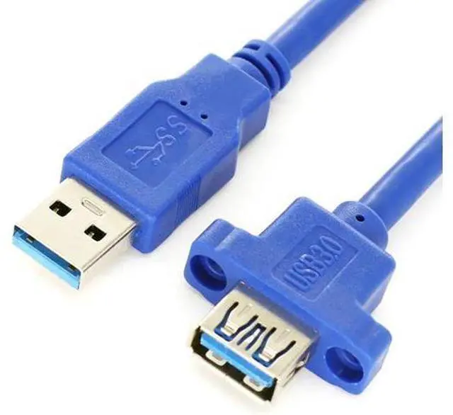 Alt view image 6 of 6 - USB 3.0 Extension Cable,USB 3.0 Type A Male to Female Extension Cable with Panel Mount Screws Holes