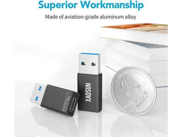 Alt view image 3 of 7 - USB C Female to USB Male Adapter (2-Pack), 3.1 USB A to C Adapter, One-Sided SuperSpeed Data Sync & 60W Fast Charging For iphone 15 Plus Pro Max, Laptop, Charger, Quest Link, etc