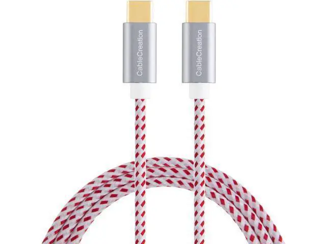 Main image of USB C Cable 10FT 60W USB C to USB C Fast Charging Cable USB Type-C to C Cable Braided 3A 60W 480Mbps Data for MacBook Pro Air iPad Air Pro S21/S20+/S20 Pixel 4/5 etc. 3m Red