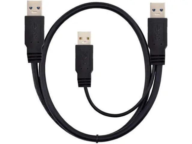Alt view image 2 of 6 - USB 3.0 Cable,USB 3.0 Type A Male to Male Extension Data Cable with Power Cable for External Hard Disk