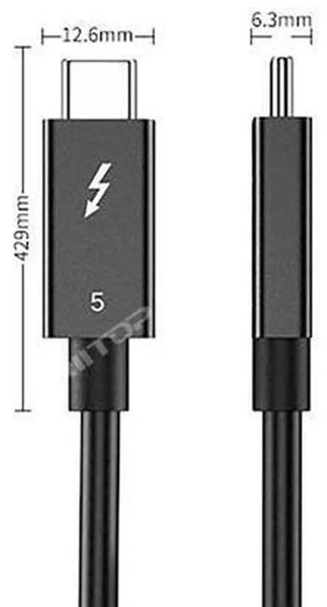 Alt view image 6 of 7 - 80Gbps Thunderbolt 5 Cable up to 240W Charging 3.3ft, 16K 8K Resolution Support, Compatible with Thunderbolt 4, USB4, Thunderbolt 3 and USB-C