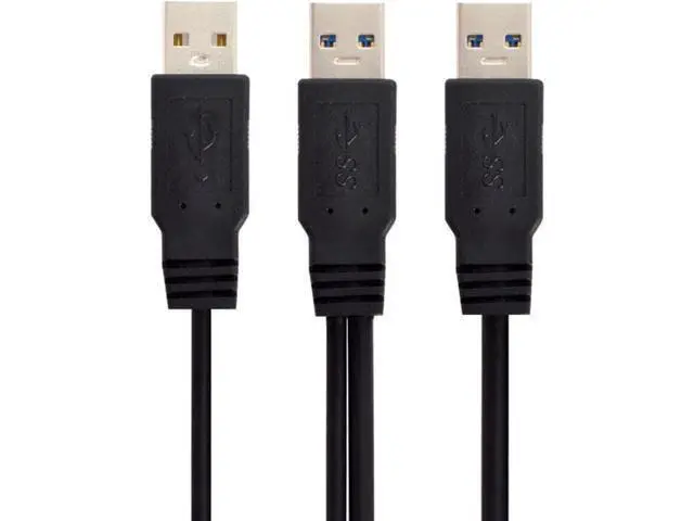 Alt view image 3 of 6 - USB 3.0 Cable,USB 3.0 Type A Male to Male Extension Data Cable with Power Cable for External Hard Disk