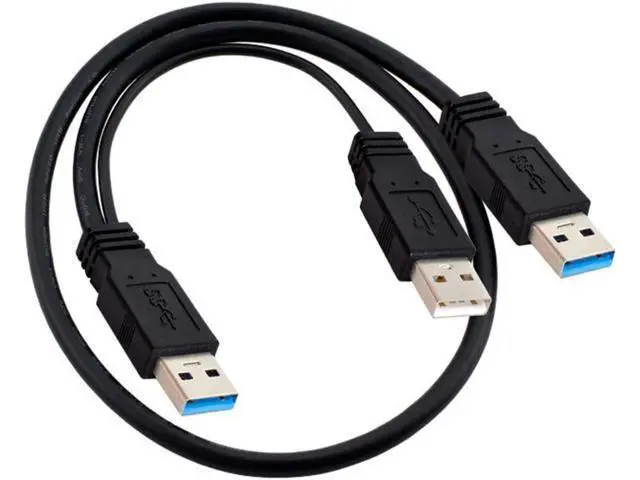 Alt view image 4 of 6 - USB 3.0 Cable,USB 3.0 Type A Male to Male Extension Data Cable with Power Cable for External Hard Disk