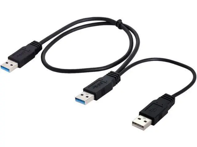 Alt view image 5 of 6 - USB 3.0 Cable,USB 3.0 Type A Male to Male Extension Data Cable with Power Cable for External Hard Disk