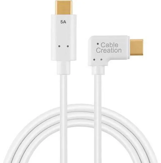 Main image of USB C to USB C Cable 100W, CableCreation 6ft USB C to C Cable 5A Fast Charge, Compatible with New MacBook(Pro), Google Chromebook Pixel, Galaxy S20 S10 S9, Note 10, 1.8M/ White