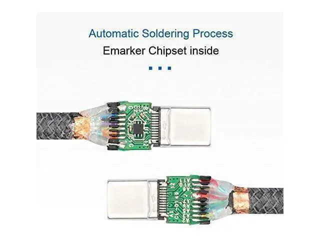 Alt view image 2 of 7 - USB-C USB 3.1 Type C Gen2 Male to Male Data Video Cable with E-Marker for Tablet & Phone & Laptop 10Gbps (50cm)