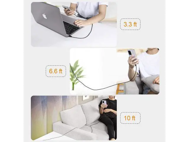 Alt view image 5 of 7 - USB C Cable 2M, CableCreation Cable Type C to Type C Fast Charging 100W, USB C to C Cable 2m, Compatible with MacBook Pro, Air, S21/S20+/S20 Ultra/S10, Note 10,Pixel 4 XL, etc. 6.6FT / Black