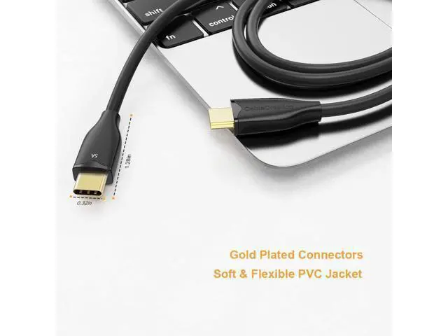 Alt view image 6 of 7 - USB C Cable 2M, CableCreation Cable Type C to Type C Fast Charging 100W, USB C to C Cable 2m, Compatible with MacBook Pro, Air, S21/S20+/S20 Ultra/S10, Note 10,Pixel 4 XL, etc. 6.6FT / Black