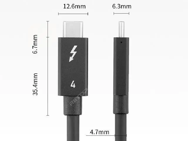 Alt view image 6 of 7 - Thunderbolt 4 Certified Cable, 6.6 ft USB-C to USB-C Cable with 100W Charging, Supports 8K Display and 40 Gbps Data Transfer, for iPhone 15, MacBook, iPad, Samsung Galaxy S23, and More