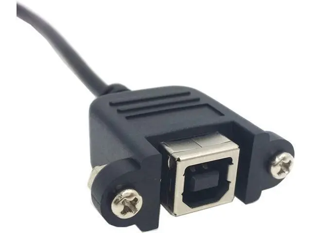 Alt view image 3 of 4 - Mini USB 5pin Male to USB B Female Panel Mount Type Cable 20cm with Screws