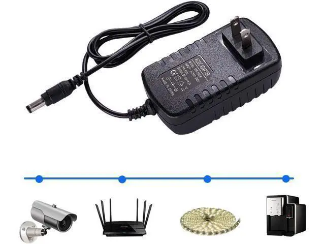 Alt view image 6 of 6 - AC Adapter 15V 2A Power Adapter Supply 15V 2A Wall Plug Power Adapter 15V 2000MA 30W Power Adapter with 5.5 x 2.1mm/2.5mm Plug
