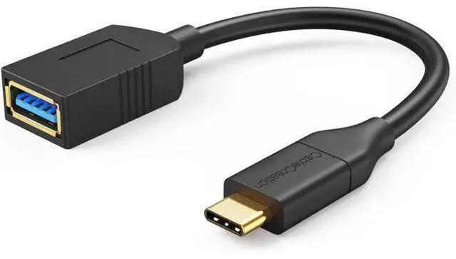 Main image of USB-C to USB 3.0 Female Adapter, 0.5 ft CableCreation (Gen1) USB3.1 Type C to Type A Adapter OTG Cord, Compatible MacBook Pro, Galaxy S8, S9 etc,Black