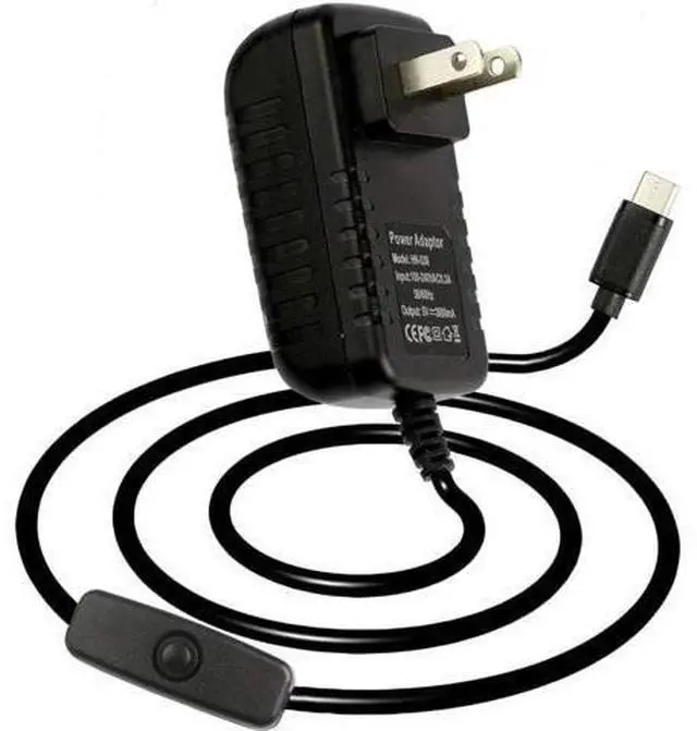 Main image of 5V 3A USB Type C Power Supply Adapter with ON/Off Switch for Raspberry Pi 4 Model B (1G,2G,3G) - OEM