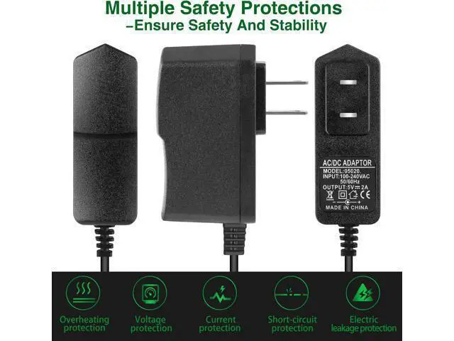 Alt view image 3 of 7 - 5V 2A AC Adapter, 5V 2A Power Supply Adapter, 5V 2A LED Power Supply 100V-240V AC Power Adapter Wall Charger for TV Box, Camera, Speaker,Router & More DC 5V Devices - OEM