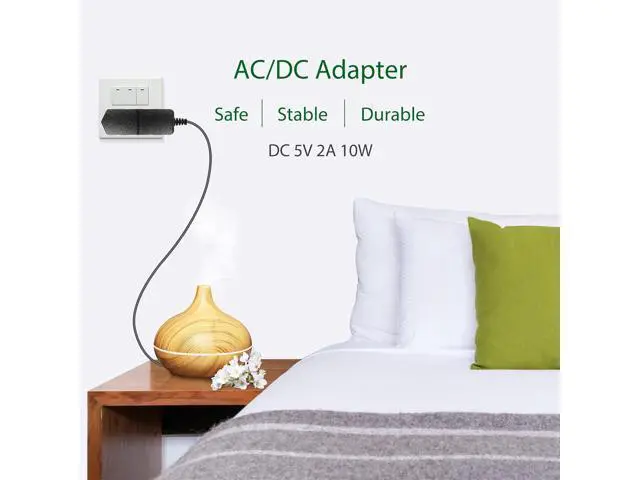 Alt view image 7 of 7 - 5V 2A AC Adapter, 5V 2A Power Supply Adapter, 5V 2A LED Power Supply 100V-240V AC Power Adapter Wall Charger for TV Box, Camera, Speaker,Router & More DC 5V Devices - OEM
