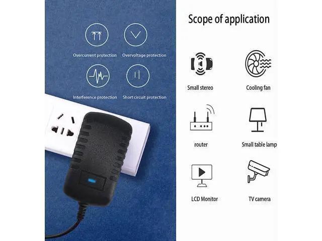 Alt view image 5 of 7 - 9 Volt 2A Power Adapter Supply 9V 2A 18 Watt LED Power Supply Transformer 2.5 X 5.5mm Plug Wall Adapter(Polarity: Inner + and Outer -)