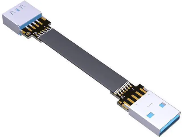 Main image of ADT-Link USB 3.0 Cable USB to USB Cable Type A Male to Male Extension Cable Super Speed HDD 90/270 Degree Angle Up/Down Angled (10cm,S1-S4)