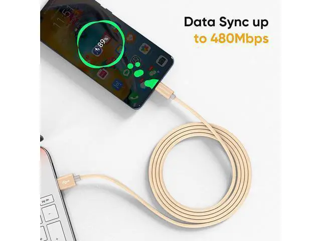Alt view image 6 of 7 - USB C to USB Cable Short 6 inch CableCreation Durable USB C to USB A Short USB C Cable Fast Charging 3A 480Mbps Data USB A to USB C for Power Bank Stylus Pen S21 S20 Pixel GoPro Hero 0.15m Gold