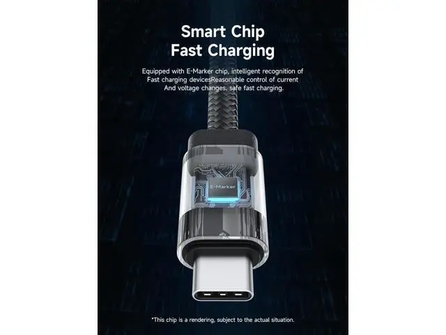 Alt view image 3 of 7 - USB4 V2 Cable, Super Soft 80Gpbs 240W 8K@60Hz USB C to Type-C Fast Charging Cable for iPhone 16 Pro Max, iPad Pro, Thunderbolt 5/4/3, MacBook Pro