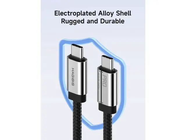 Alt view image 4 of 7 - USB4 V2 Cable, Super Soft 80Gpbs 240W 8K@60Hz USB C to Type-C Fast Charging Cable for iPhone 16 Pro Max, iPad Pro, Thunderbolt 5/4/3, MacBook Pro