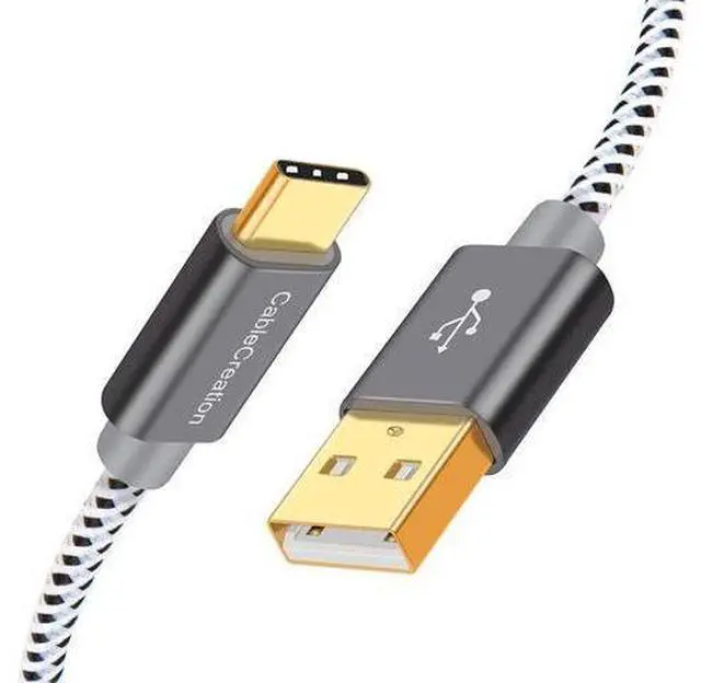 Main image of USB C Cable Short 0.8FT CableCreation Durable USB C to USB A Short USB C Cable Fast Charging 3A 480Mbps Data USB A to USB C for iPad Pro, iPad Mini, Power Bank, S21 S20 Pixel 25cm Gray