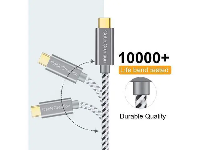 Alt view image 4 of 7 - USB C Cable Short 0.8FT CableCreation Durable USB C to USB A Short USB C Cable Fast Charging 3A 480Mbps Data USB A to USB C for iPad Pro, iPad Mini, Power Bank, S21 S20 Pixel 25cm Gray