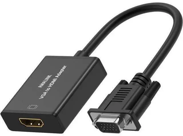 Main image of AMALINK VGA to HDMI Adapter, 1080P VGA Male to HDMI Female Adapter Cable with Audio Cable and USB Cable