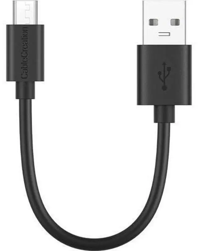 Main image of Micro USB Cable, CableCreation Short USB to Micro USB Cable, High-Speed A Male to Micro B, Triple Shielded Cable, Compatible with Power Bank, Fire Stick, Chromecast, 6 Inch Black