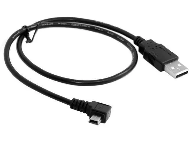 Alt view image 3 of 6 - 50cm Mini USB B Type 5pin Male Left Angled 90 Degree to USB 2.0 Male Data Cable