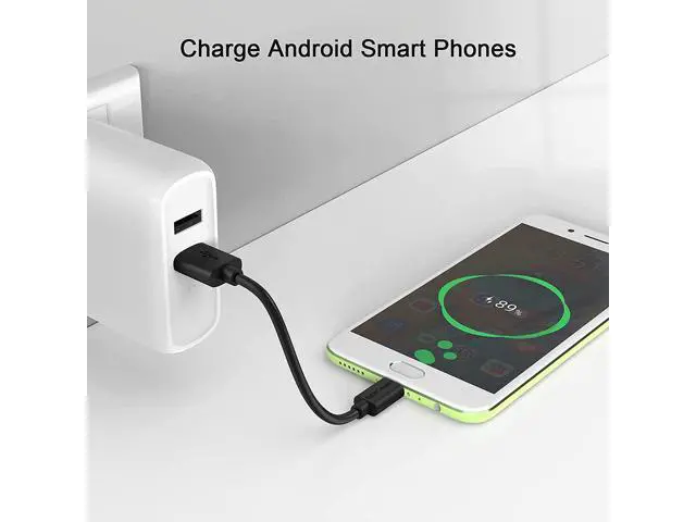 Alt view image 7 of 7 - Micro USB Cable, CableCreation Short USB to Micro USB Cable, High-Speed A Male to Micro B, Triple Shielded Cable, Compatible with Power Bank, Fire Stick, Chromecast, 6 Inch Black