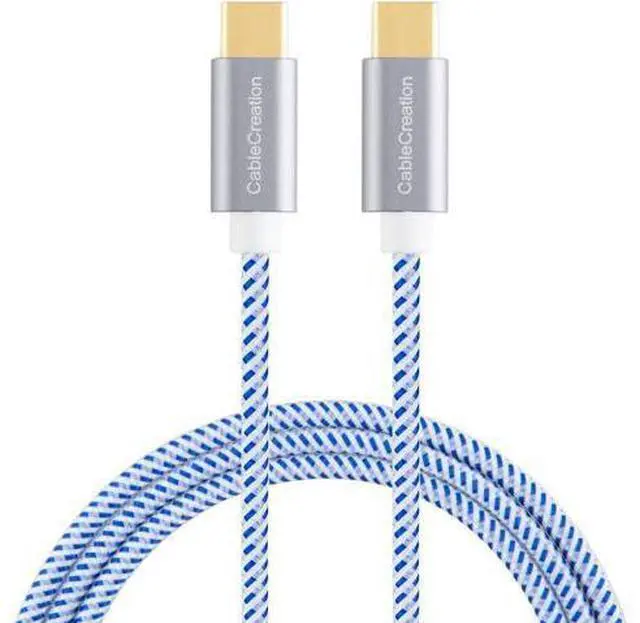 Main image of USB C Cable 10FT 60W USB C to USB C Fast Charging Cable USB Type-C to C Cable Braided 3A 60W 480Mbps Data for MacBook Pro Air iPad Air Pro S21/S20+/S20 Pixel 4/5 etc. 3m Blue