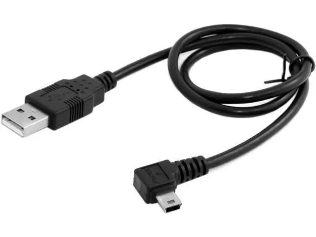 Alt view image 5 of 6 - 50cm Mini USB B Type 5pin Male Left Angled 90 Degree to USB 2.0 Male Data Cable