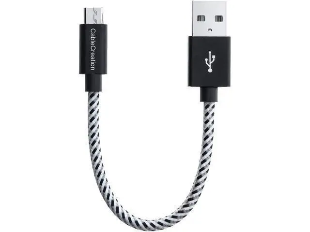 Alt view image 6 of 7 - Bundle 2 Items: CableCreation Braided Short USB C Cable Buddle with Short Micro USB Cable for Charging and Data Sync