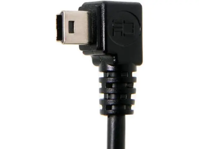 Alt view image 3 of 6 - Mini USB Cable,USB 2.0 Type A Male to Mini USB 5Pin Left Angled 90 Degree Male Dash Cam Data Sync and Charge Cable