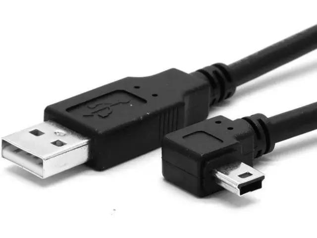 Alt view image 6 of 6 - Mini USB Cable,USB 2.0 Type A Male to Mini USB 5Pin Left Angled 90 Degree Male Dash Cam Data Sync and Charge Cable