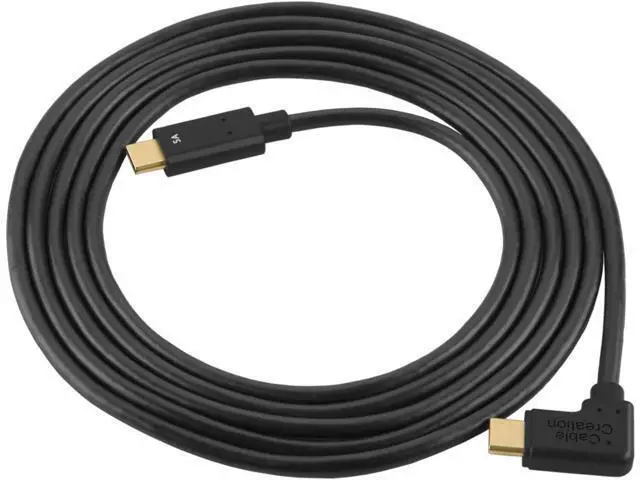 Alt view image 5 of 5 - Angle USB C to USB C Cable 100W, CableCreation 90 Degree USB Type C Cable 5A Fast Charging, Compatible with New MacBook(Pro), Google Chromebook Pixel, Galaxy S20, S20+, S20 Ultra, Note 10, 6ft/Black